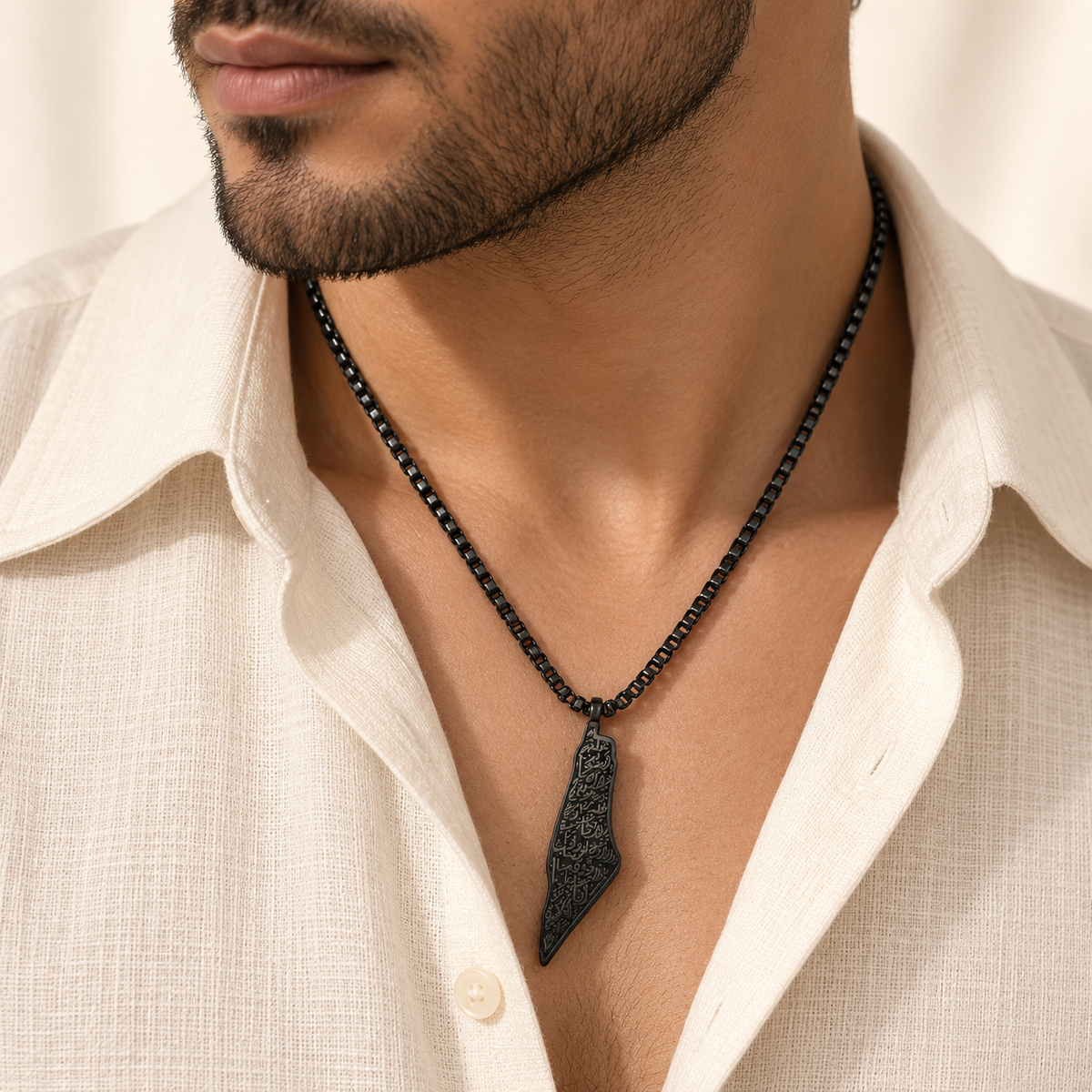 Palestine Map Necklace