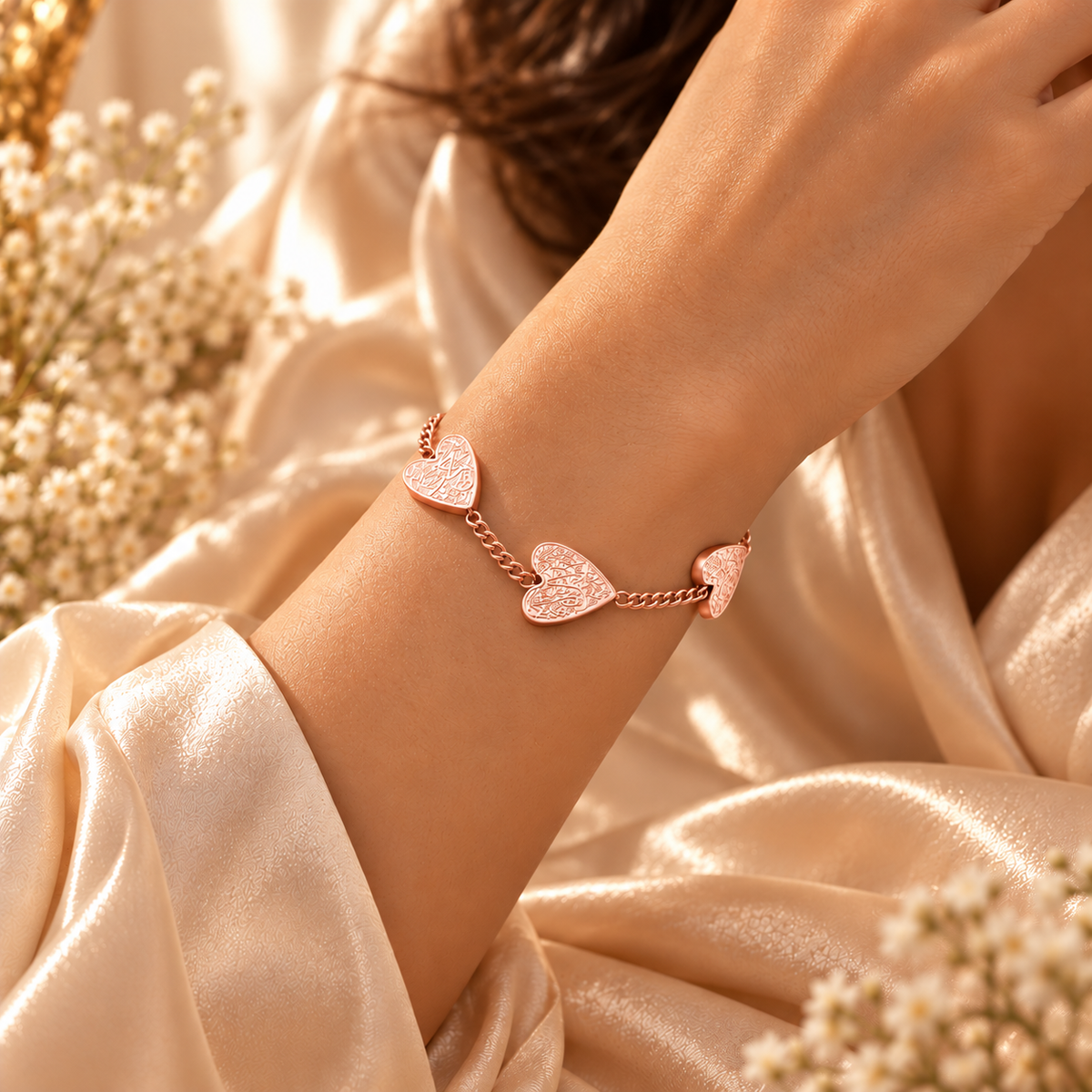 Hub (Love) Three Heart Bracelet - A symbol of Love