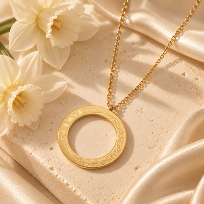 Patience Is Beautiful Moon Phase Necklace