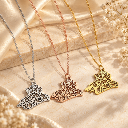 Libya Map Necklace