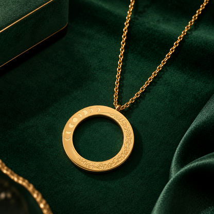 Patience Is Beautiful Moon Phase Necklace