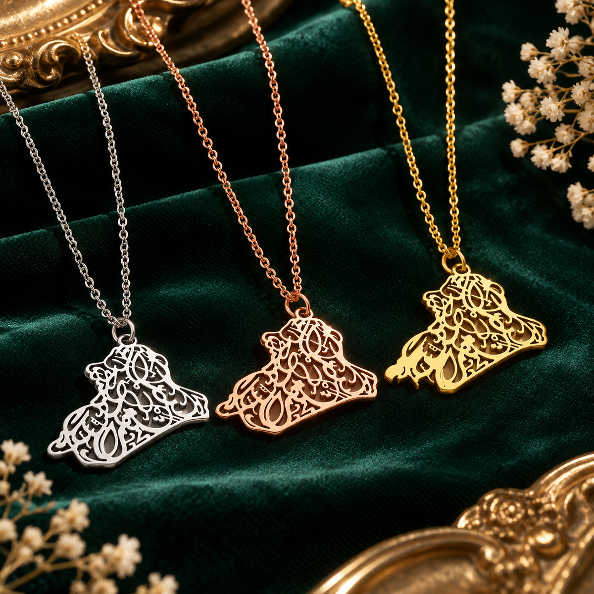Libya Map Necklace