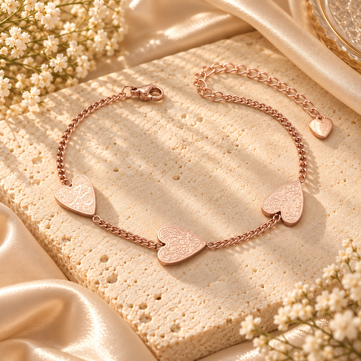 Hub (Love) Three Heart Bracelet - A symbol of Love