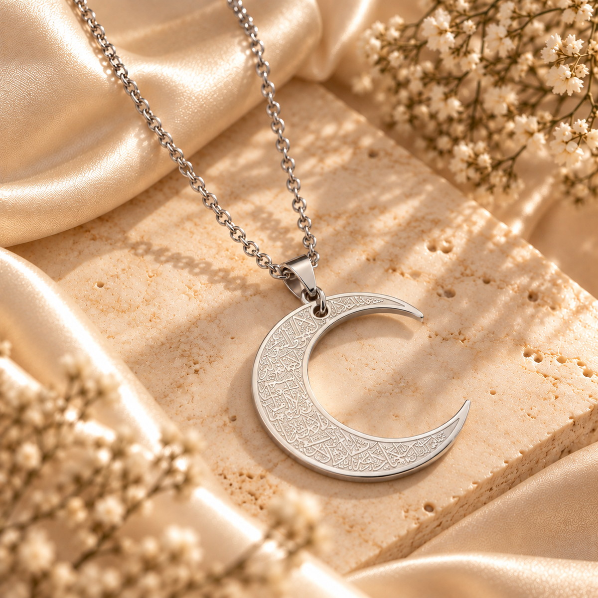 Ayatul Kursi Moon Necklace
