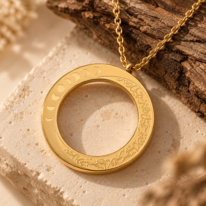 Patience Is Beautiful Moon Phase Necklace