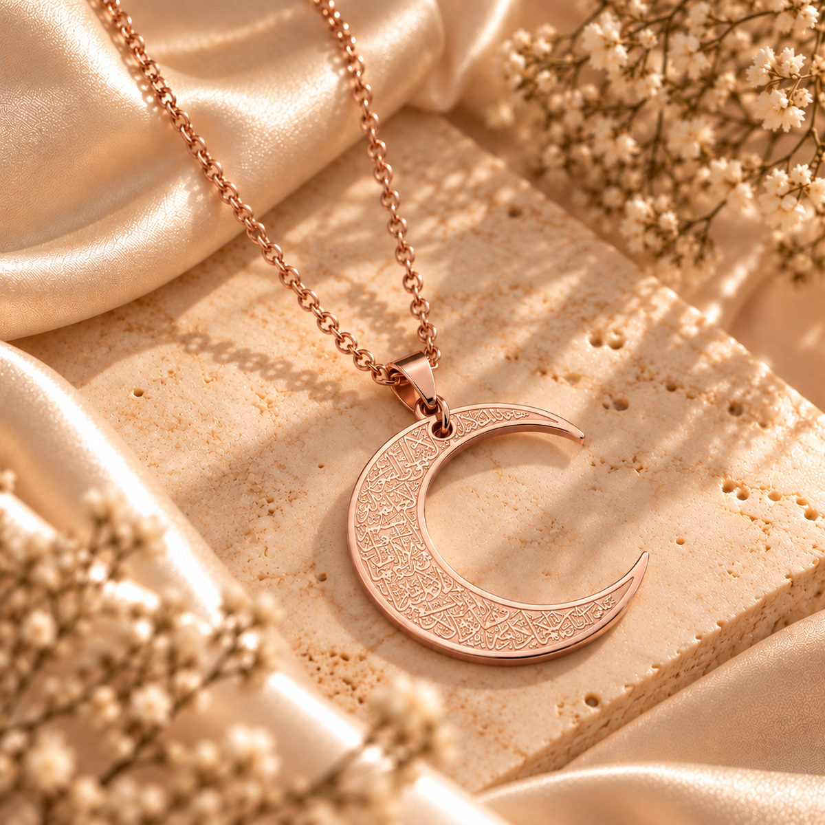 Ayatul Kursi Moon Necklace