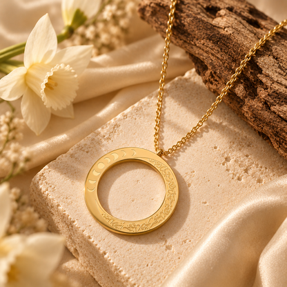Patience Is Beautiful Moon Phase Necklace
