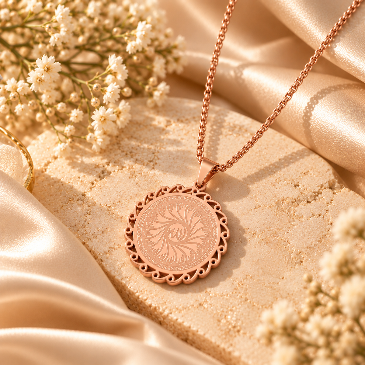 Allah Flower Medallion Necklace