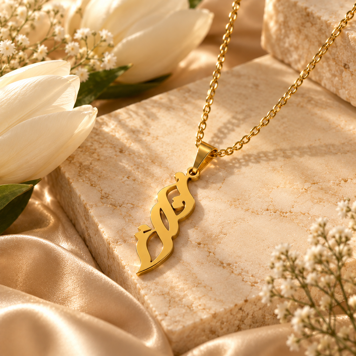 Flame Feather Necklace