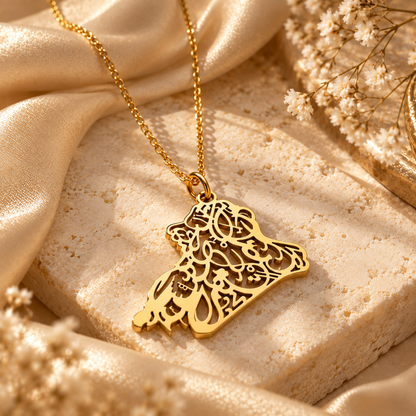 Libya Map Necklace