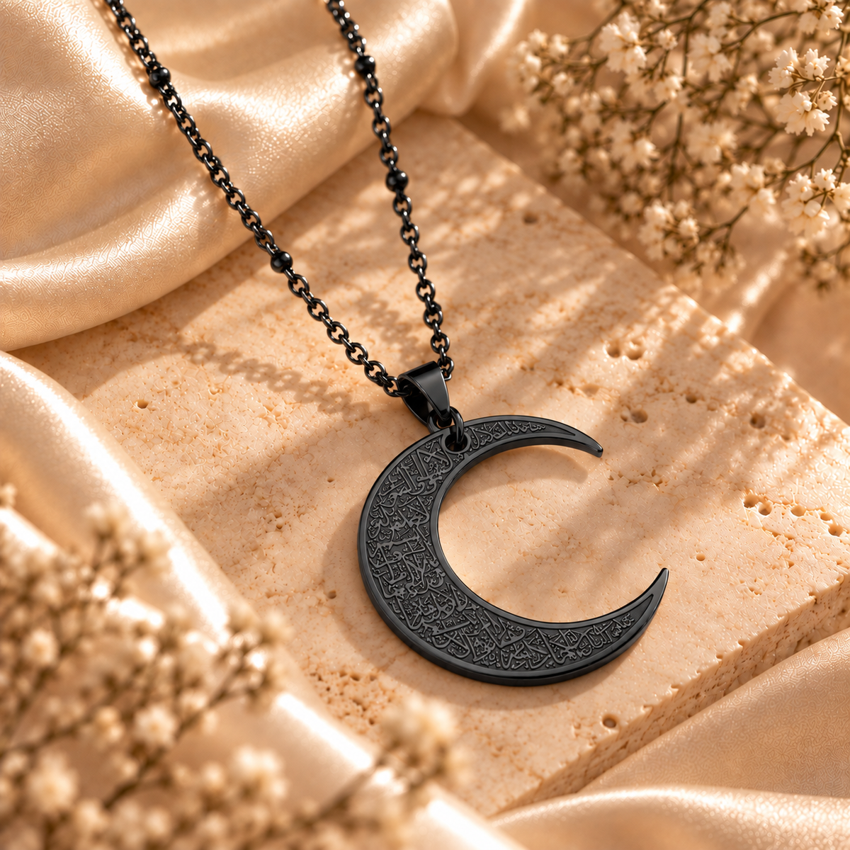 Ayatul Kursi Moon Necklace