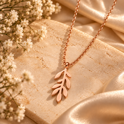 Olive Leaf Vine Necklace