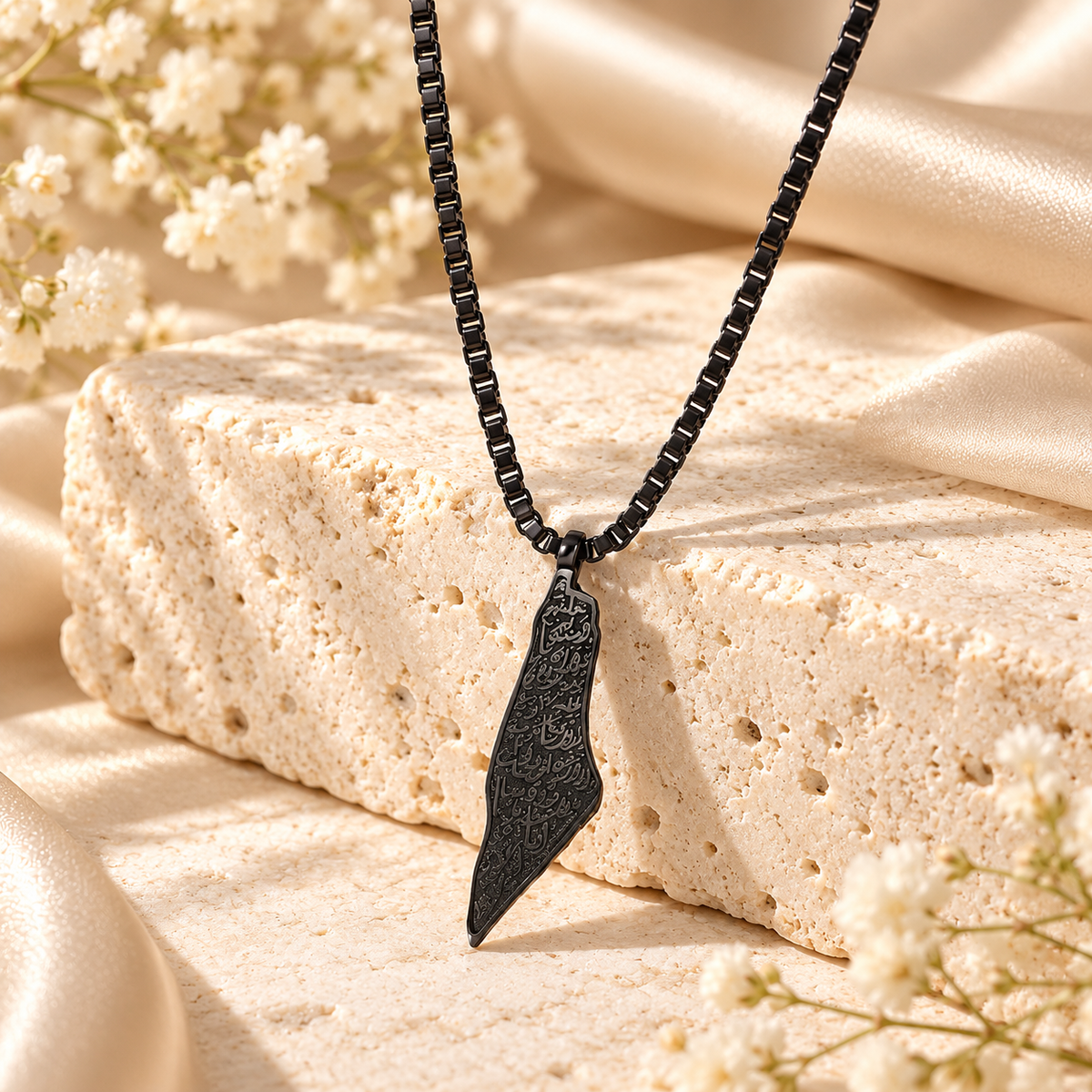 Palestine Map Necklace