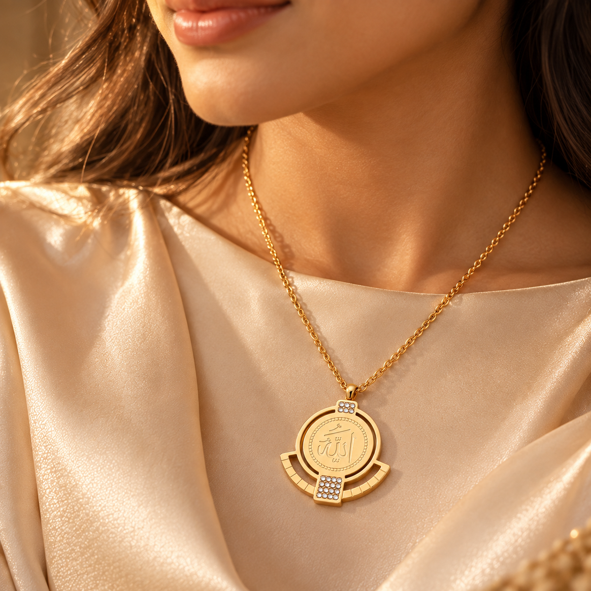Allah Crystal Necklace