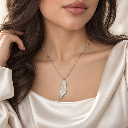 Palestine Map Necklace