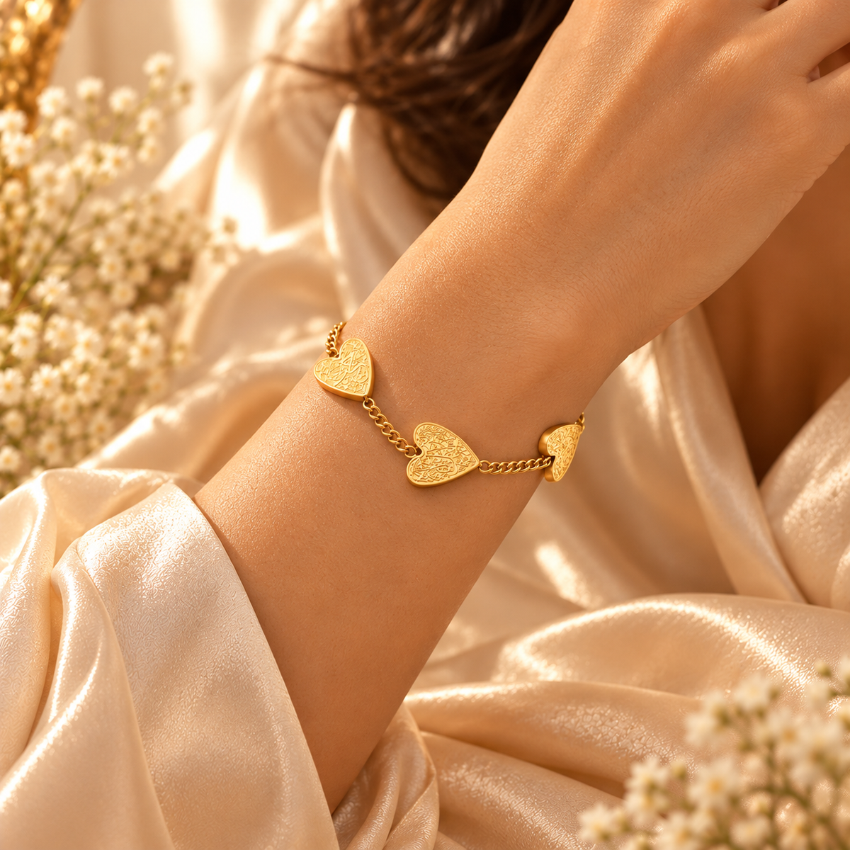 Hub (Love) Three Heart Bracelet - A symbol of Love