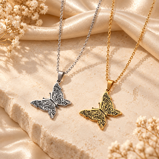 Bismillah Butterfly Necklace