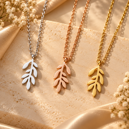 Olive Leaf Vine Necklace