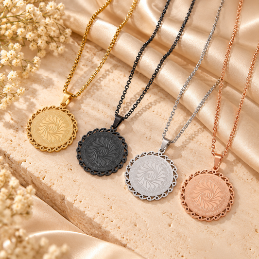 Allah Flower Medallion Necklace